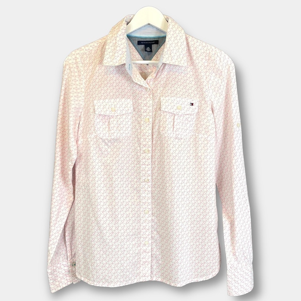 Tommy Hilfiger Button Down Long Sleeve Shirt Size Small
